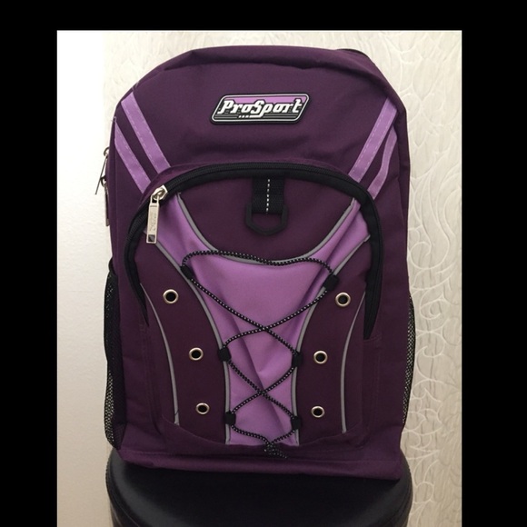 Backpack Purple & Black Prosport BNWT - Picture 1 of 5